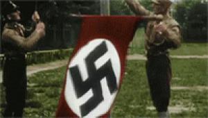 Gif avec les tags : croix gammée,drapeau,nazi
