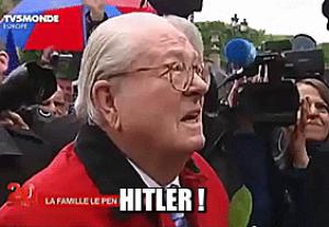 Gif avec les tags : Hitler au secours,Jean-Marie Le Pen,secours