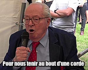Gif avec les tags : Jean-Marie Le Pen,attraper,chanson,chante,corde