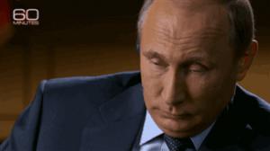 Gif avec les tags : Poutine,Russie,rictus,rire,russianstrong,sourire