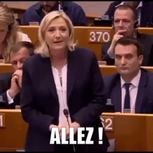 Gif avec les tags : Marine Le Pen,discours rageux,mine boudeuse