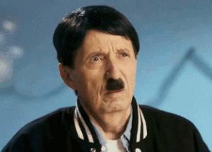 Gif avec les tags : Hitler,fake,faux,moustache,quoi,vieux,wat