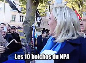 Gif avec les tags : Marine Le Pen,NPA,bolchos,manif
