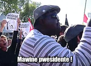 Gif avec les tags : Marine Le Pen,black,manif,mawine présidente