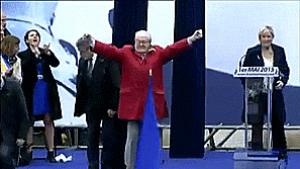 Gif avec les tags : Jean-Marie Le Pen,troll,victoire